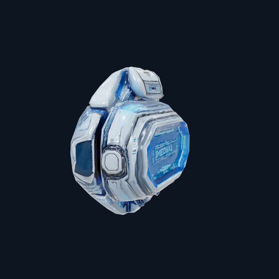 Futuristic Medical Device model pack with Interactive Display